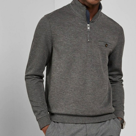 Nwt Ted Baker Half Zip Funnel Neck 
